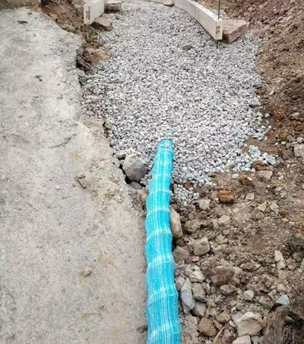 French Drain Pipe System - 4ft to 100ft Flexible Underground Drainage ...