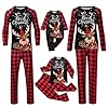 Genérico Pijama Navidad Familia, Pijamas De Navidad para La Familia con Estampado De Reno Camiseta Y Pantalones Navideño Familiares Pijamas Navideños Familiar Pareja Mujer