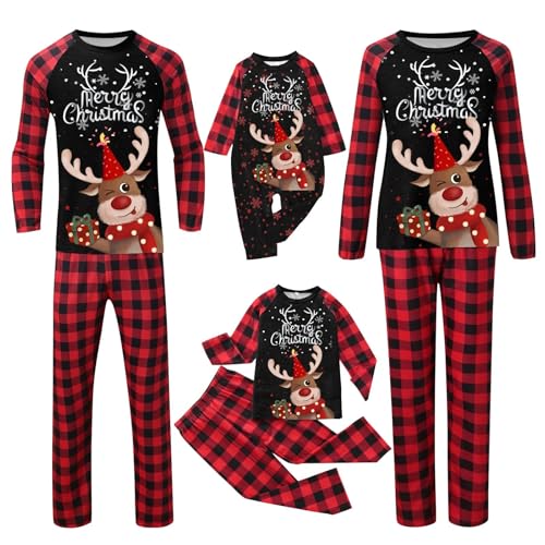 Pijama Navidad Familia Divertido - Pijamas De Navidad para La Familia Invierno Pijama Natal Pareja Elegante Pijamas De Navideños para Hombre Mujer