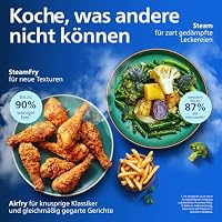 Philips Steam Airfryer 5000 Series Dual Basket Heißluftfritteuse mit Dampfgar-Funktion & 2 Körben – Steam, Airfry, SteamFry, 9L (3L+6L), RapidAir Plus, automatische Dampfreinigung (NA555/00) – Ansicht 7