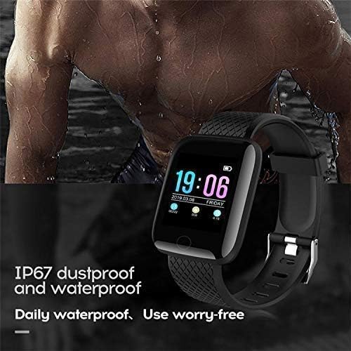 Image of M I D116 Fitness Band Smart Watch for Men, Women, Boys, Girls, Kids - Single Touch Interface, Water Resistant, Workout Modes, Quick Charge Sports Smartwatch - Black