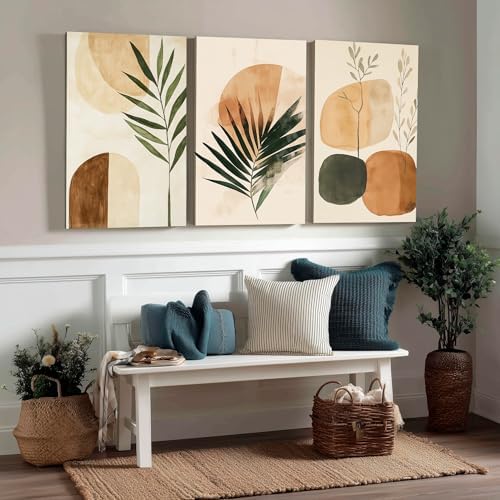 Kit 3 Quadros Decorativos Canvas, Abstrato, 40x50cm, Arte Para Qu...