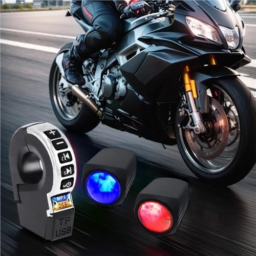 Parlante inalámbrico para manillar de motocicleta con luz y radio miniatura 4