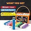 24 PCS Sidewalk Chalk for Kids - 13 Colors Bucket - Non-Toxic Washable Jumbo Chalks - Bulk Colored Set for Kids & Toddlers Outdoor Play, Chalkboard Art - Easy Carry & Mess-Free Storage #1