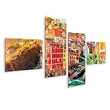 Spedizione veloce e sicura islandburner Quadro su tela Riomaggiore al tramonto Parco Nazionale delle Cinque Terre Liguria La Spezia Ita Quadri Stampe Immagini Murale Decorazione da parete