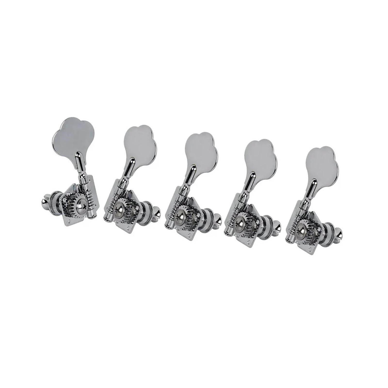 Zestaw Kluczy Gitarowych Dzbanki Do Strojenia Basu 4R1L (5 Szt. Chromowane/czarne)(Chrome)