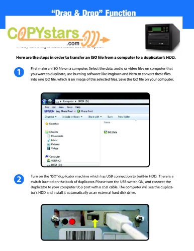Copystars Disc-duplicator Sata Optical Burners Cd DVD-Duplication Copier Tower (DVD-1TB-6)
