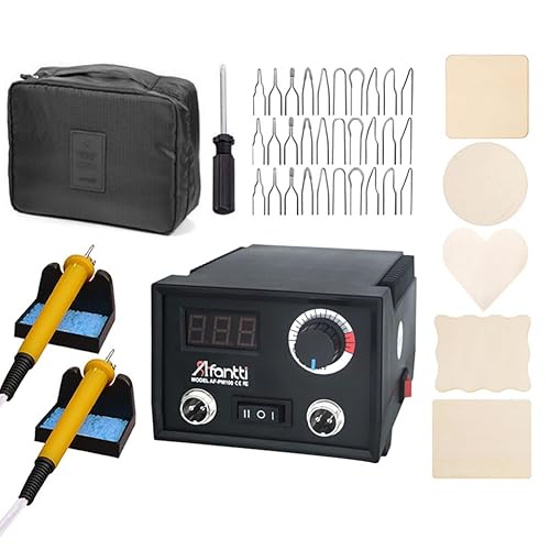 Pyrography Machine Professional Wood Burning Pen Tool Kit Station Set