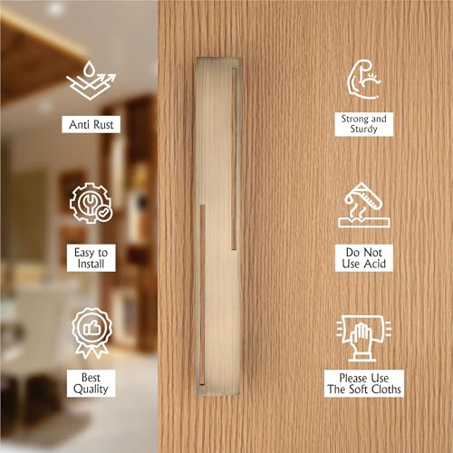 Image of COMPASS 12 inch Stainless Steel 304 Grade Main Door Handle | Door Handles for Main Door | Pull Handles for All The Doors of House | Office | Hotels, Antique Finish| 102