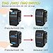 Joinfworld Momentary Rocker Switch Waterproof (ON)-Off-(ON) 3 Position Rocker Switch 12V 20A DPDT 7 Pin Blue LED Boat Switch Toggle for Automotive Car UTV ATV with Jumper Wire