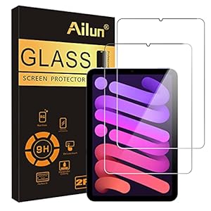 Ailun Screen Protector for iPad Mini 6[8.3 Inch] [2021 Release] 2Pack Tempered Glass 2.5D Edge Ultra Clear Transparency…