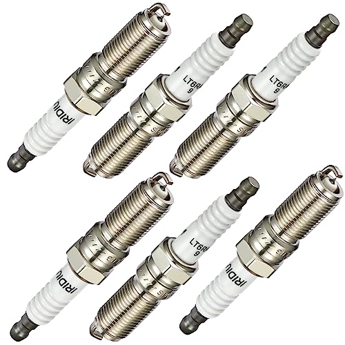 Image of BDFHYK Set of 6 Iridium Spark Plug Compatible with 2015-2019 F150 Edge Mustang Flex Taurus Transit-150 Transit-250 Transit-350 3.3L 3.5L 3.7L V6 Engine Replacement for 6509 LTR6IX11 XP5263