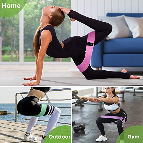 Letsfit Resistance Loop Bands for Legs and Hip Workout Training, Set of 3