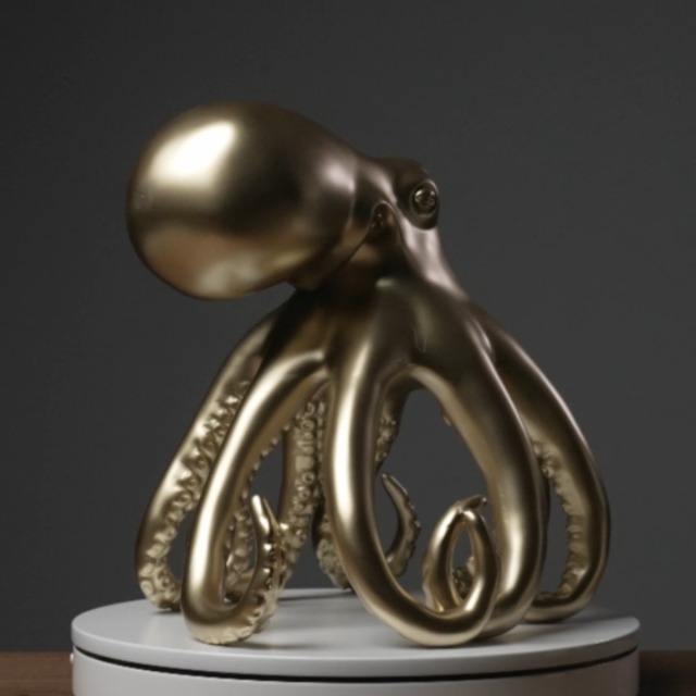 Estatua Decorativa Abstracción Pulpo 8.7 Pulgadas miniatura 7