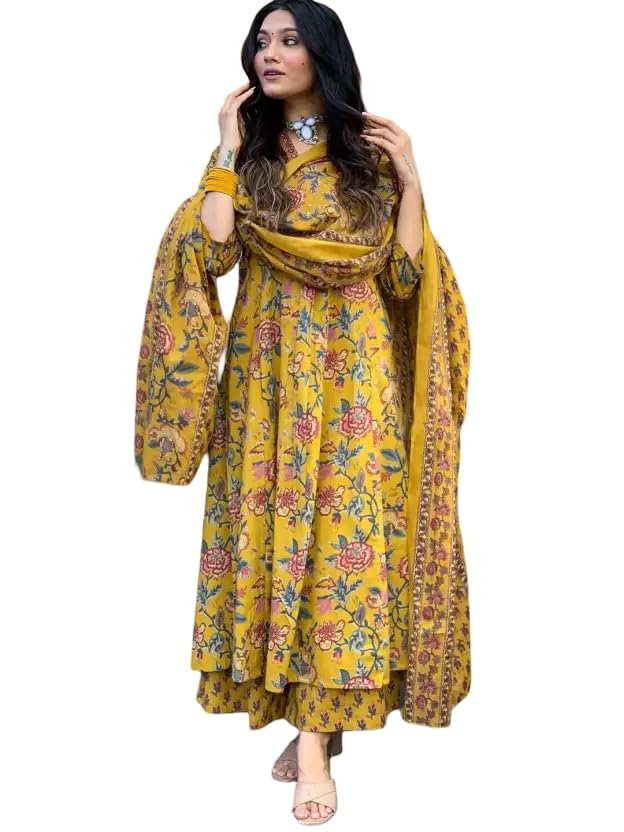 Anarkali Kurta tenue ethnique femme ensemble confortable pour grand confort