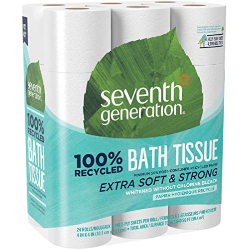 Seventh Generation 100% Recycled Bathroom Tissue, 240 Count (Pack Of 48), White 48 Per Carton #TOP22