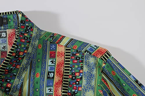 SSLR Shirt, Men's Sunshine Plaid Shirt, Long Sleeve, Button Down, Casual, Beach, Summer, Size4