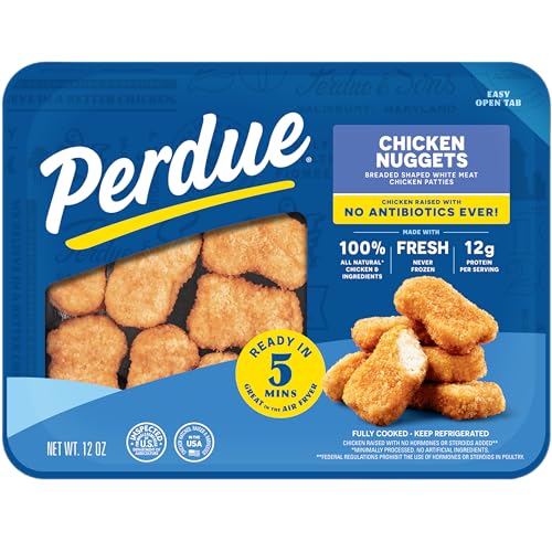 Perdue, Breaded Chicken Breast Nuggets, Fully Cooked, Fresh Tray Pack, 12 oz