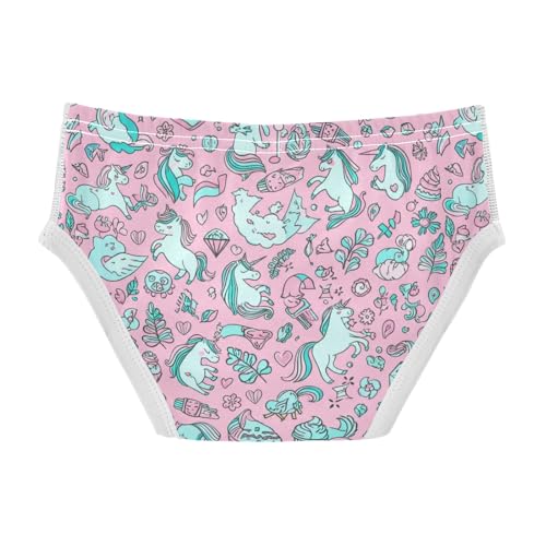 CHIFIGNO Boy Underwear Cute Unicorns Pink Toddler Boy Briefs Soft Cotton Briefs Underwear2