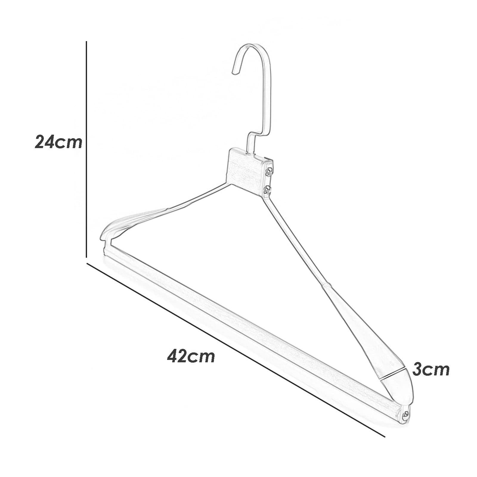 Kleiderbügel, Kleiderbügel aus Holz, 10 Stück, breite Schulter, rutschfeste Gummistange, drehbarer Haken, Mehrfarbig(Wei�)