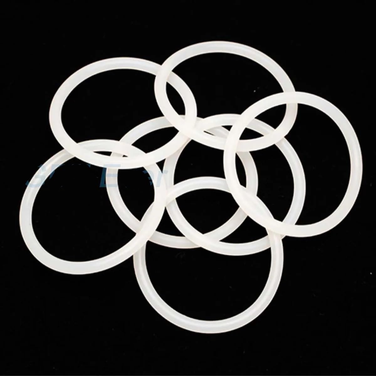 Weiße Silikon-O-Ring-Dichtung, 1/1,2 mm Außendurchmesser, 3~50, Silikon-O-Ring-Unterlegscheibe, lebensmittelechter Dichtungsring, wasserdicht und isoliert(OD 6mm (100Pcs),CS 1mm)