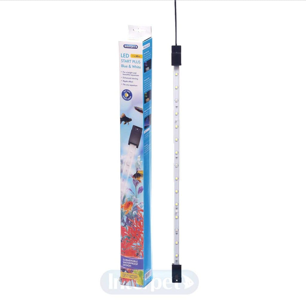 Interpet LED Start Plus Waterproof, Submersible Aquarium Light, Blue & White, 60cm