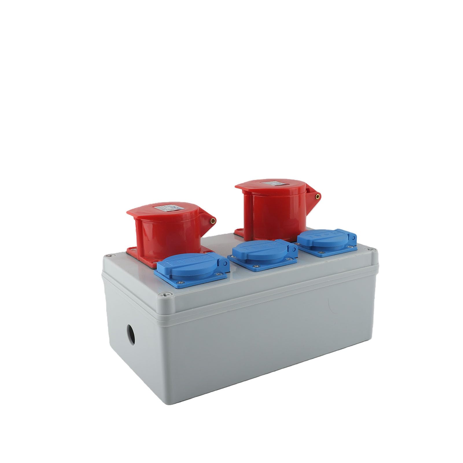 Aufputz-Stromverteiler, 16 A, 32 A, Hochstrom, IP44, Wasserdicht, Industrie-Wandsteckdose, Vorverkabelt, Schlagfestes ABS-Gehäuse für Baustelle, Werkstatt, Garten