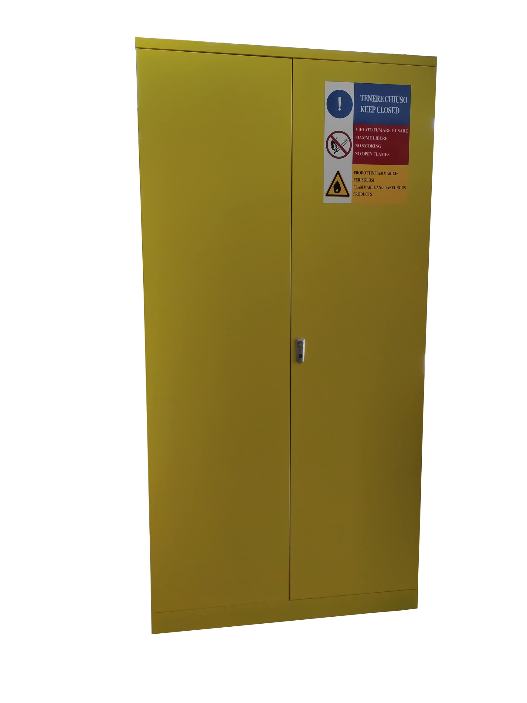 ARMADIO IN METALLO PER VERNICI E SOLVENTI, CM 100x55x200 H MONTATO