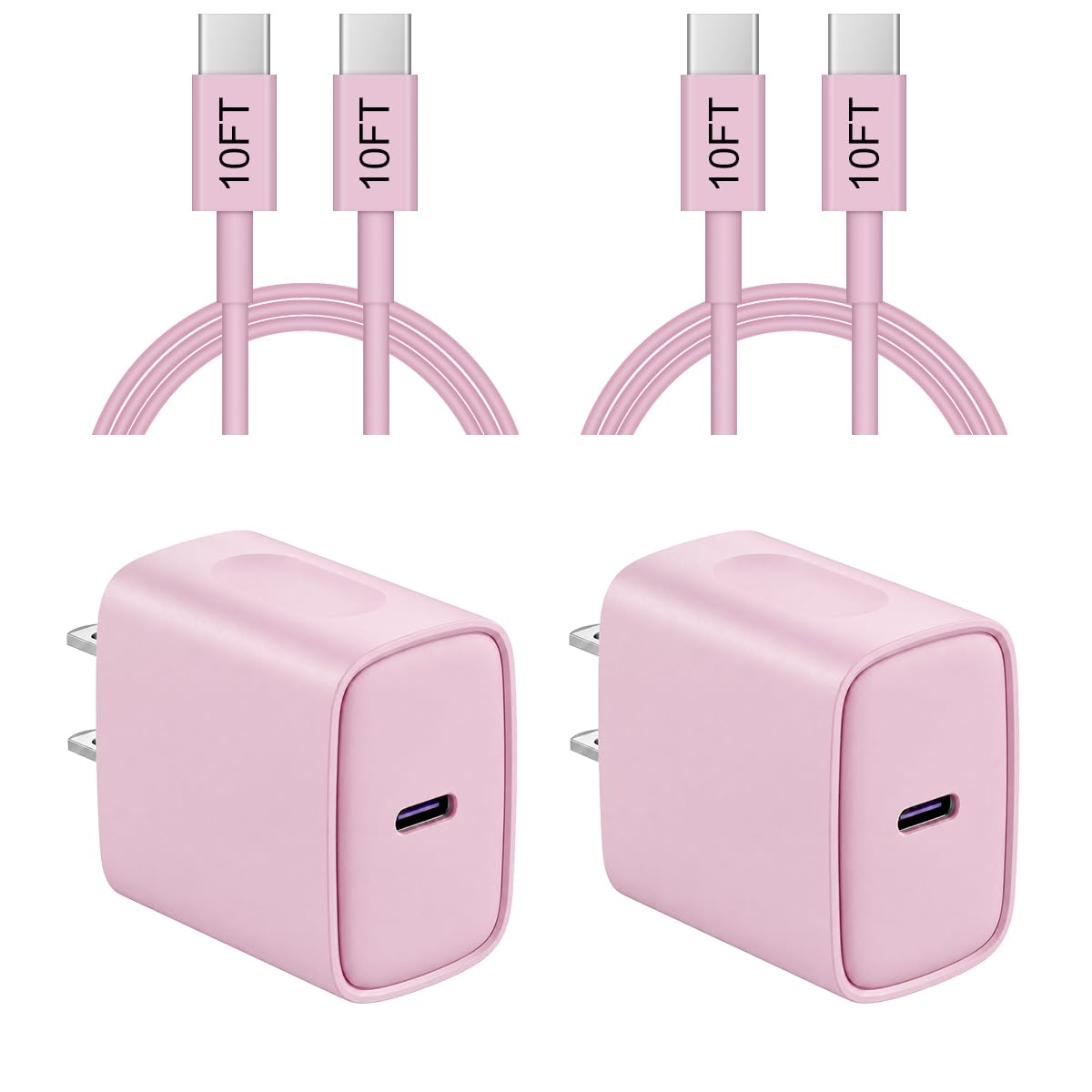 iPhone 17 16 15 Charger Fast Charging 10FT - 20W USB C Charger Block