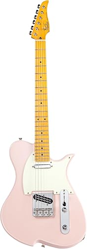 Vola Vasti V3 MC - Guitarra eléctrica, cuerpo de ceniza, cuello de arce, trastes de níquel, cuello en C moderno, fabricado en Japón (rosa concha)