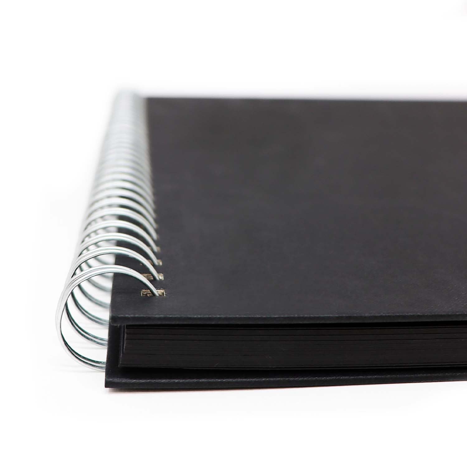 Artway Studio - Spiral Bound A3 Black Card Sketchbook - Portrait - 60 Sides/30 Pages of Recycled 270gsm Black Card - Hardback - Image 2