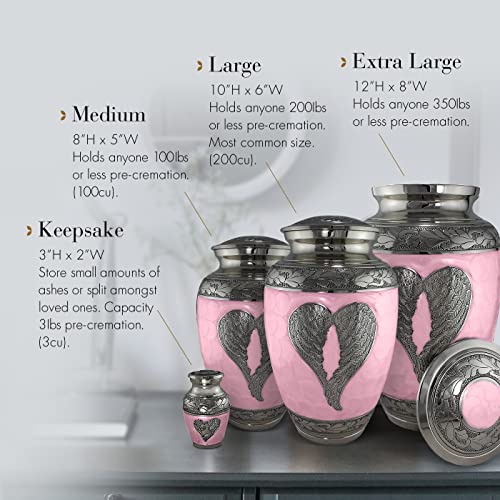 Image of Angel Wing Cremation Urns for Human Ashes Adult Female Angel Urns for Ashes