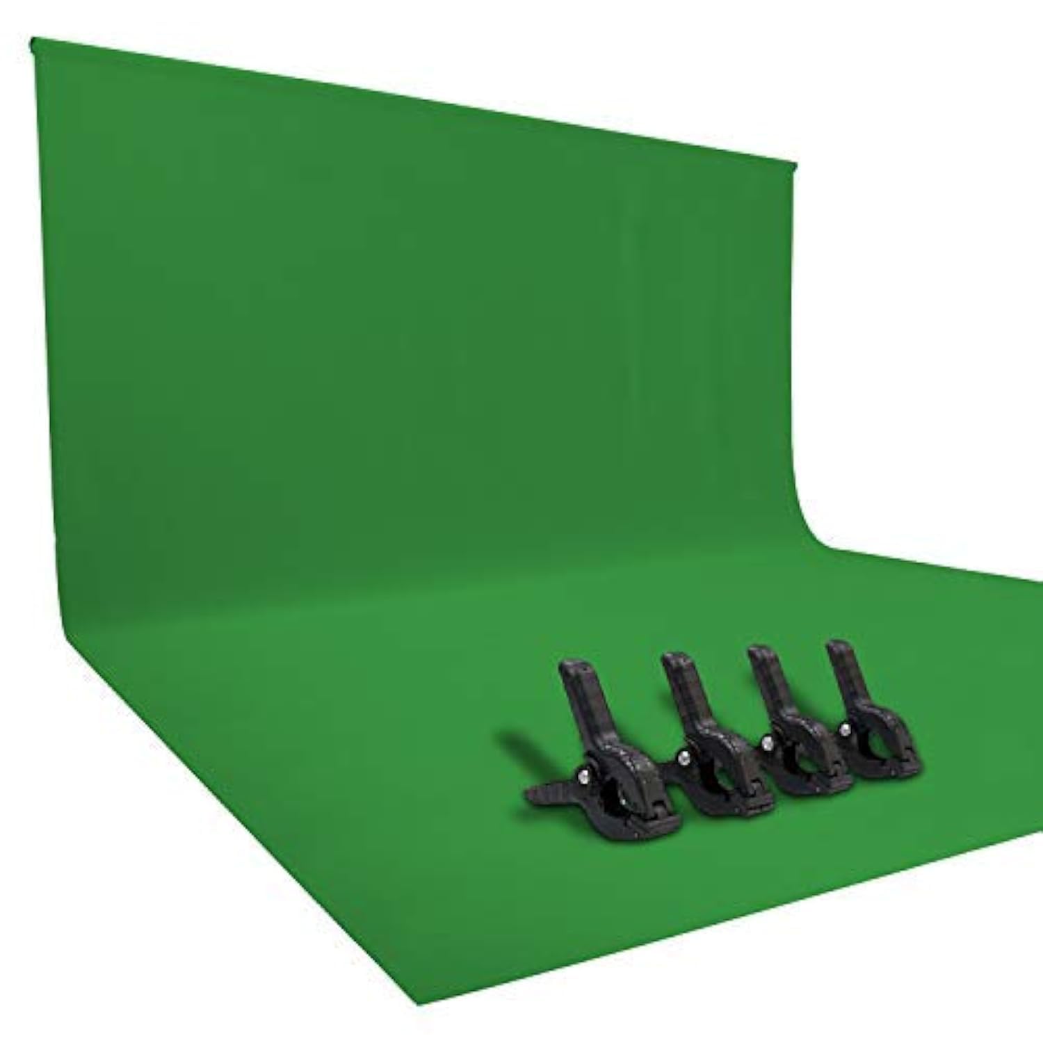 ISSUNTEX 9X15 ft Background Polester Backdrop, Photo Studio, Collapsible High Density Screen for Video Photography and Television-Green