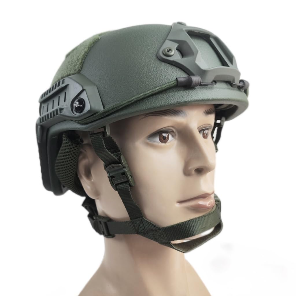 Casque d'entraînement extérieur robuste de 1,45 kg type Fast avec coupe haute verte