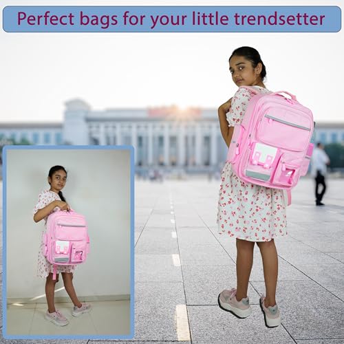 Image of Storite School Backpacks for Girls Stylish Bags for Girls Kids 7-12 Years Old Cartoon Water Resistant Backpack Durable Burden Relief School Bag Birthday