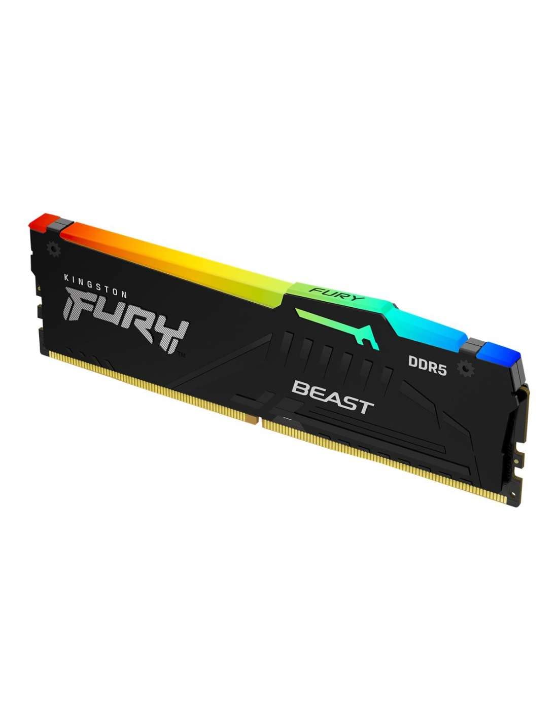 Kingston FURY Beast 8GB 5200MT/s DDR5 CL36 RGB Desktop Memory Single Module | Infrared Syncing | AMD Expo | Plug N Play | KF552C36BBEA-8