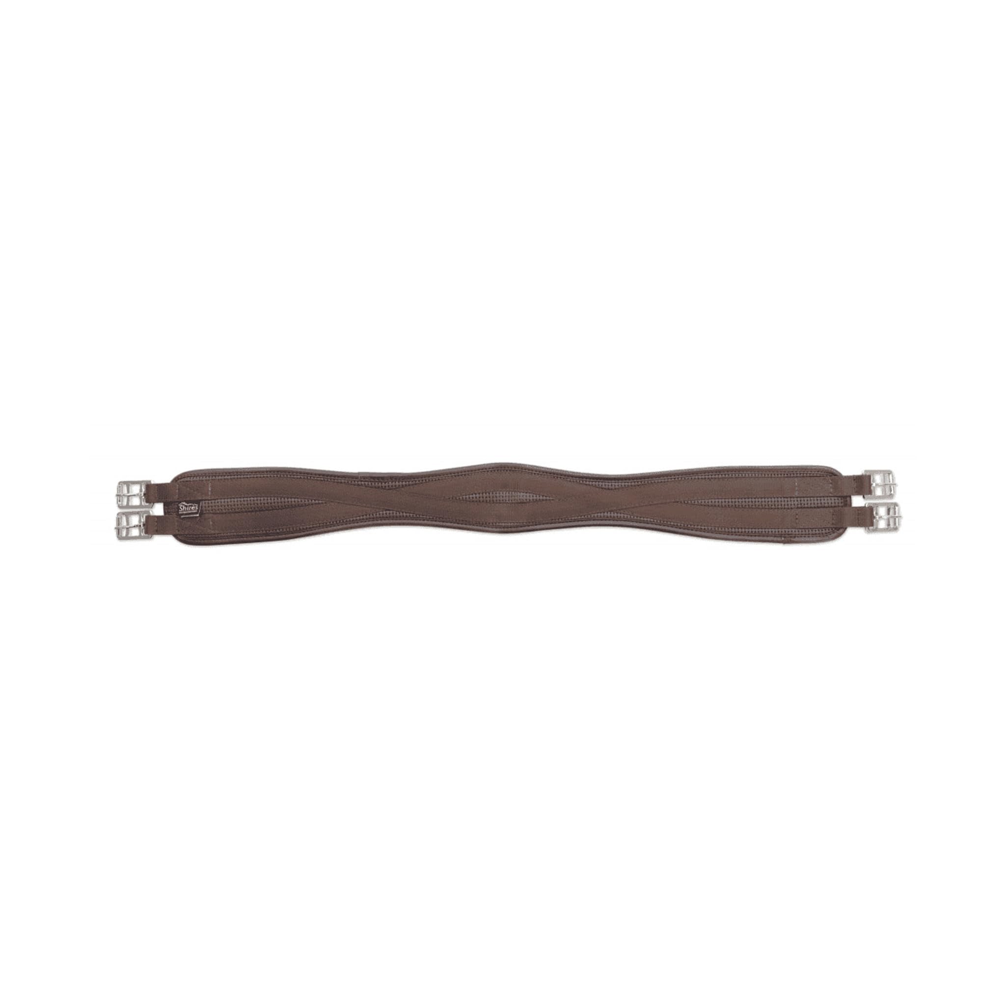 Shires Anti-chafe Elastic Contour Girth - Brown: 34