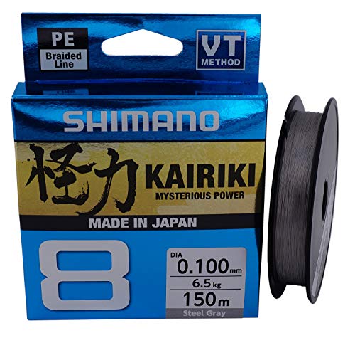 SHIMANO-Kairiki-8-150-Meter-Hellgrau-8fach-Geflochtene-Angelschnur-59WPLA58R1