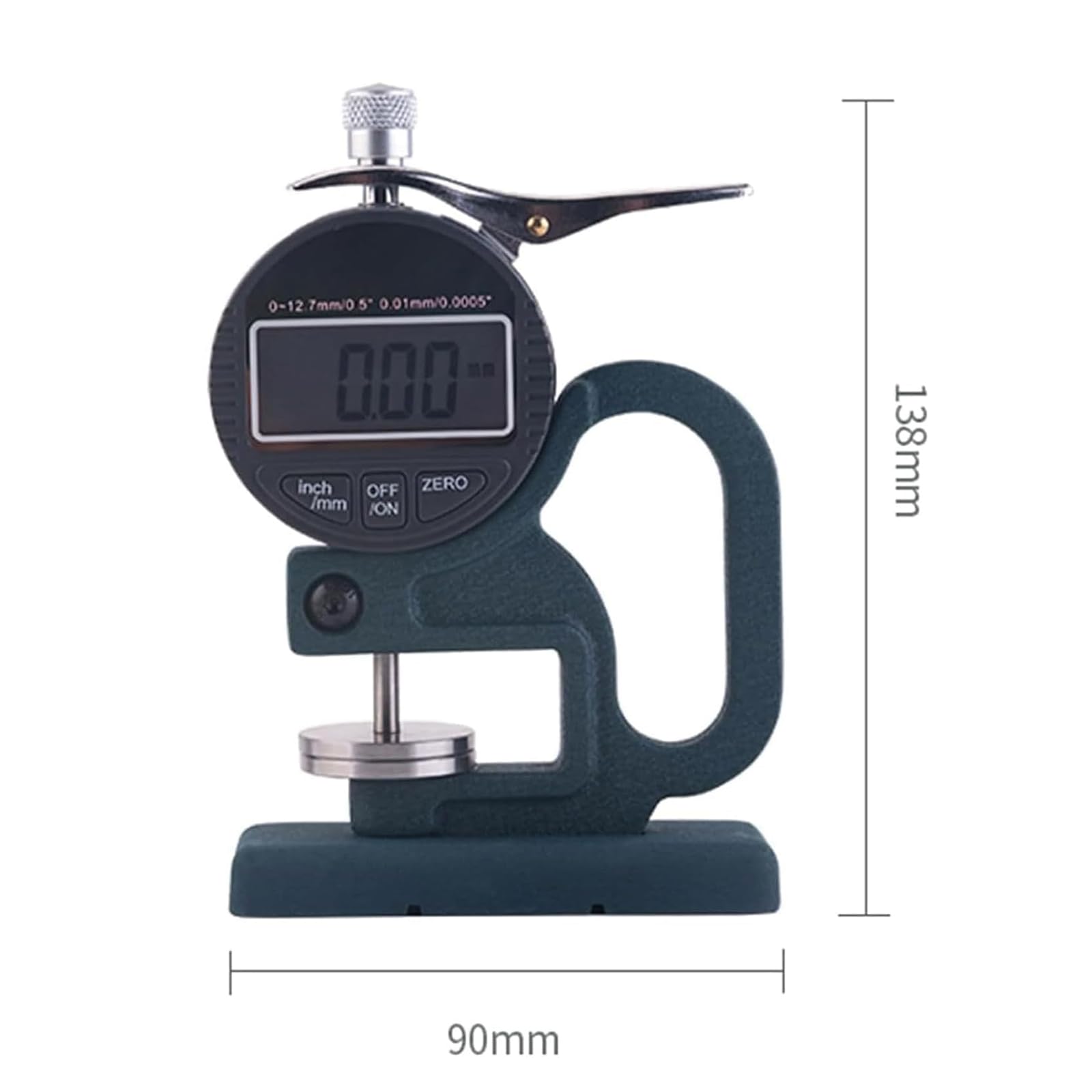 Medidor Digital De Espesor De Esponja, Medidor De Espesor De Escritorio con Base, Herramienta De Medición De Espesor De Escritorio, Rango De 0 A 12,7 Mm, Resolución De 0,01 Mm, para Mecanismo De