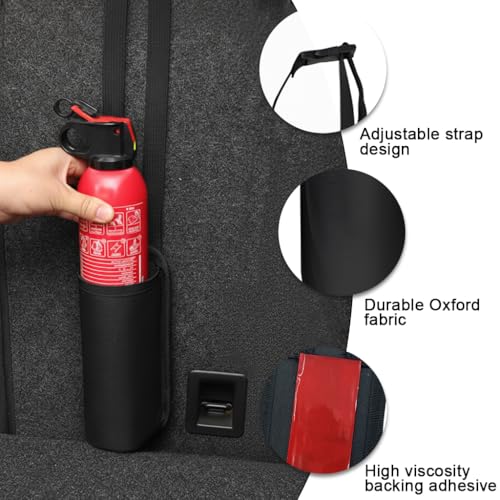 Image of STHIRA Compact Fire Extinguisher Hanging Bag Oxford Cloth Portable Holder Adjustable Straps Seat Back Trunk Mounted Emergency Pouch Cars Trucks RVs Car Cup Holder Accessories Multi-Function