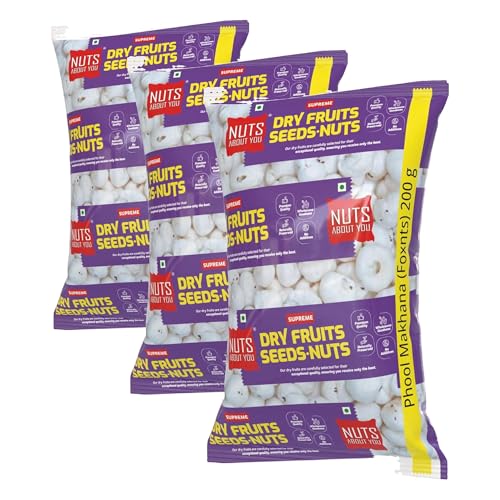 Image of Nuts About You FOX NUTS (PHOOL MAKHANA) 200 g (Pack of 3)