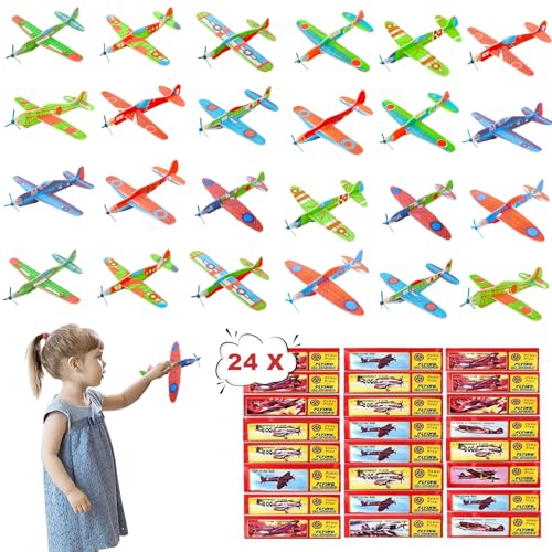 Bcuuozeeing 24 Stück Styroporflieger Kinder, Styroporflieger Flieger Styropor, Flugzeug Styropor,...