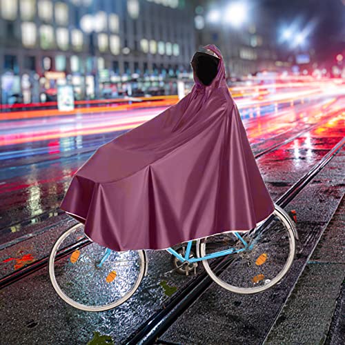 Waterdichte Fietsponcho, Winddichte Fietsen Fiets Regenjas Poncho, Herbruikbare Regenponcho, met Kap, voor Fietsen, Mountainbikes, Elektrische Fietsen (Rood) - Afbeelding 3