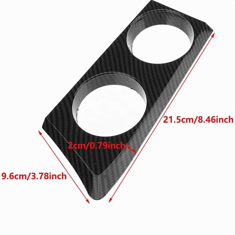 Couvercle de porte-gobelet automatique Compatible avec BMW Série 1 116 116i 118 118i 120 120i E87 E81 E82 E88 Noir/motif en fibre de carbone ABS Décoration de console avant gauche ou à droite