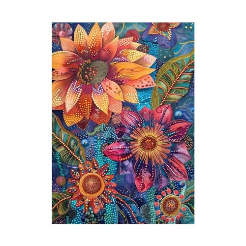Tableau decoration murale moderne WODJEM art floral haut de gamme