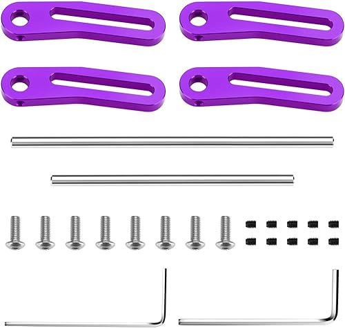Miniatura 6 de EPINON Parachoques delantero trasero ajustable aleación de aluminio RC parachoques para 110 RC Crawler Chassis LCG TRX4 SCX10 Capra Dodge Power
