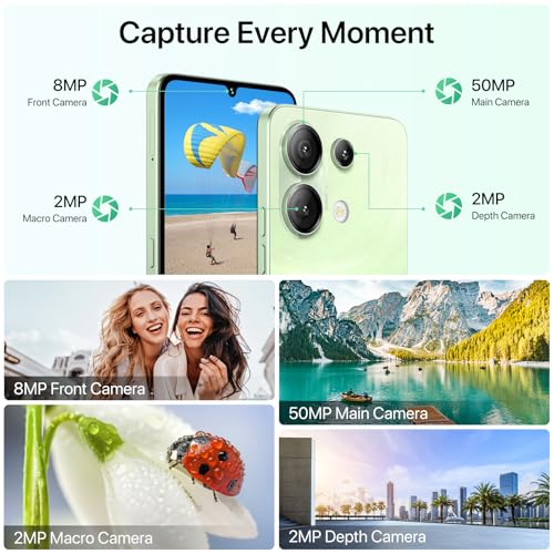 Image of UMIDIGI G9 5G Unlocked Phone, Android 14 Cell Phone, 5G Dual SIM, 12(6+6) GB +128GB /1TB TF Expand, 6.75 inch HD+ 90Hz Display, 50MP Camera, AI Face & Fingerprint Unlock, 5000mAh Android Phone Green