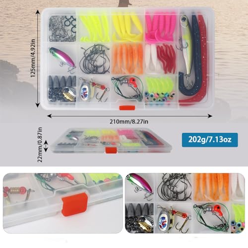 Kit de Pesca 114 Piezas con Señuelos y Accesorios miniatura 7