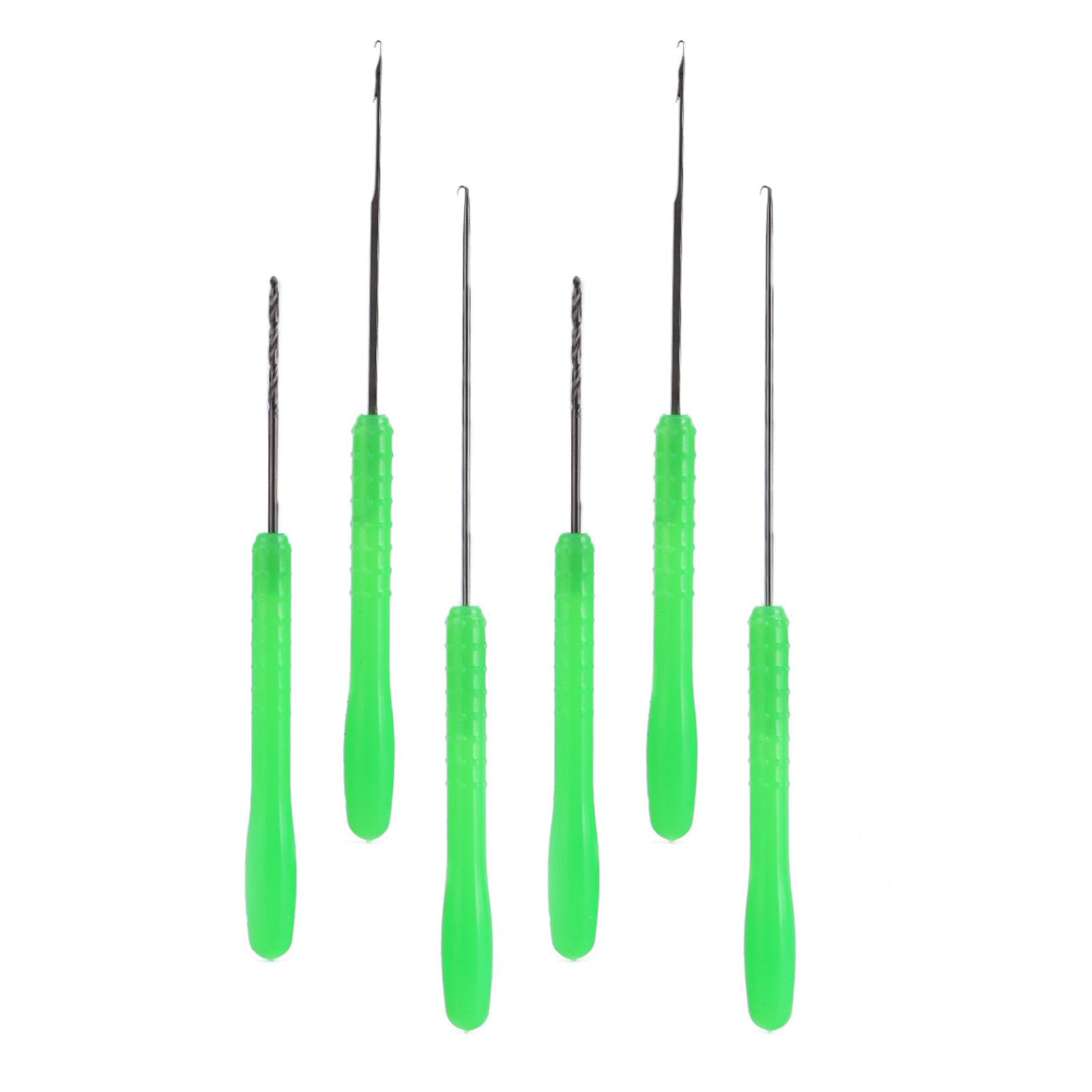 Dpofirs Set di Aghi per Esche da Pesca, Kit di Aghi per Perforazione Esche e Kit di per Uncini con Punte Sottili e Impugnatura Ergonomica, per Realizzare Rig e Linee di Fissaggio