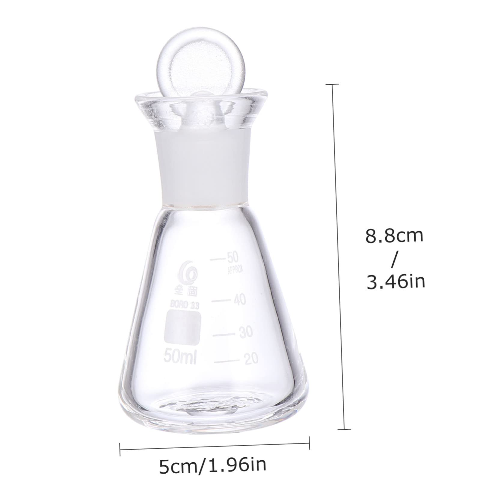 NAMOARLY Glass Iodine Bottle 50ml Flask Accessory Safe Odorless